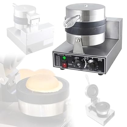 Eiscreme-Sandwich-Presse, Hamburger-Waffeleisen-Form für den privaten und gewerblichen Gebrauch, 4 Zoll, 1200 W, 50–300 °C, antihaftbeschichteter Burgermaker