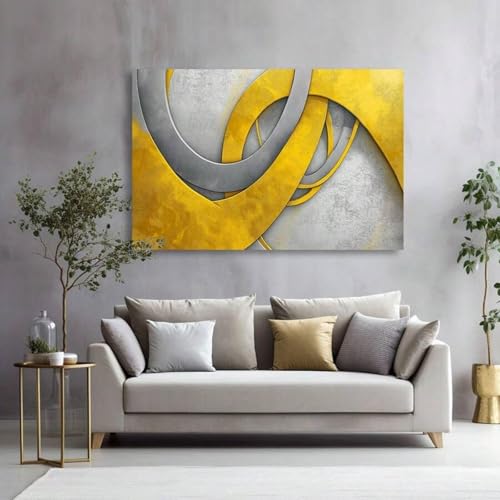 Décoration d'intérieur haut de gamme peinture abstraite encadrée - 5