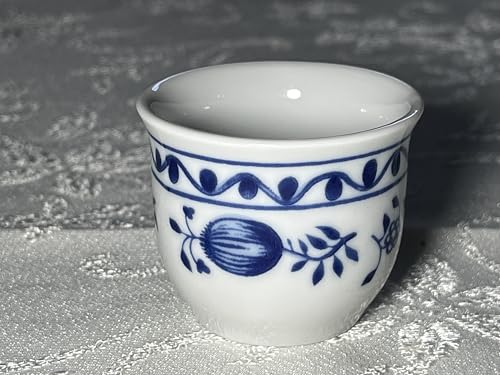 Kahla Zwiebelmuster Porzellan Eierbecher ohne Fuß 4cm X 5 cm,...