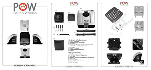 POW Pet Carrier Hundetransportbox für Hunde zur Befestigung auf dem Moped, Motorrad, Fahrrad und geeignet auch für das Auto