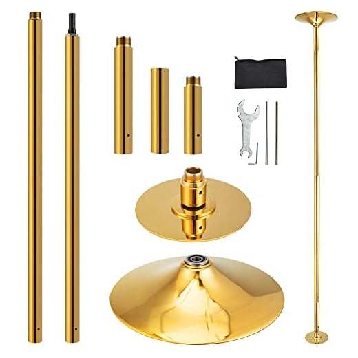 PRIORMAN Pole Dancing - 45mm Spinning & Static Dance Pole Portable Dance Pole for Studio & Home Fitness(Gold)