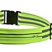 kowaku Reflective Running Belt Running Waist Pack Waistband Bag Strap Reflective Running Gear for Outdoor Walking, Green, 1 Belt and 2 Armband