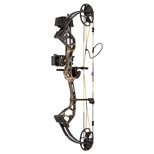 Bear Archery Royale Ready to Hunt Compound Bow Package for Adults and Youth, Right Hand, True Timber Strata