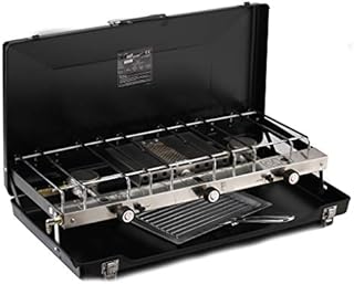 NJ FS-430 Foldable Camping Gas Stove Grill 3 Burner Portable Carry Case Outdoor