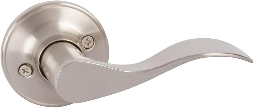Delaney Hardware Bennett Dummy Door Handle, Fits Door 1-3/8 to 1-3/4 in. Thick, Satin Nickel Reversible Right-Handed Decorative Door Lever Easy to Install Pull with No Latch