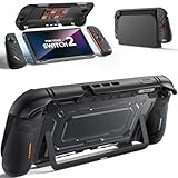 Set Complet Outdoor : Protection avec 8 Slots Jeux Une solution de coque protection switch 2 complète incluant un couvercle avant anti-rayures intégrant 8 emplacements pour cartes de jeux et 2 capuchons de joystick noirs. Ce couvercle protège votre écran tout en vous permettant d'emporter vos titres favoris partout. Compatible avec l'utilisation des capuchons, cette protection avant transforme votre console en un setup portable et pratique, indispensable pour l'extérieur.