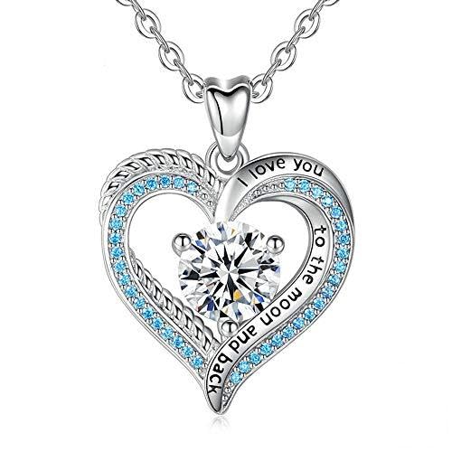 Bijoux de mode autrichienne collier pendentif coeur bleu pour femme tendance