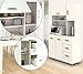 Inval America 4-Door Kitchen Microwave Storage Cabinet with 3 Drawers, Kitchenette Standing Pantry, 71