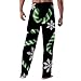 WENKOMG1 Sleep Pant Men - Funny Holiday Elastic Waist Loose Fit Wide Leg Lounge Pj Pant Pajama Aesthetic Bottoms Fall Man Fashion Clothing Pijamas De Navidad Unisex (XXL - Navy)