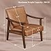 Yaheetech PU Leather Accent Chair, Mid-Century Modern Armchair with Solid Wood Legs, Reading Leisure Chair with High Back for Living Room Bedroom Waiting Room, Set of 2, Brown
