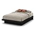 South Shore Basic Platform Bed with Moldings, Queen 60-Inch, Pure Black