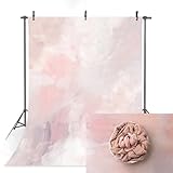 Aurolisa 5x7ft Graceful Pink Vintage Abstract Textured Photo Backdrop, Thick Polyester Fabric, for Kids Adults Maternity, Birthday, Wedding, Solid Art Portraits Photography Backgrounds
