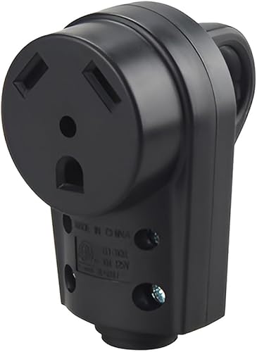 BELOMI Enchufe RV de 30 amperios, adaptador de enchufe de repuesto resistente NEMA TT-30P, conector de alimentación eléctrica de 125 V, extremo de BELOMI Enchufe RV de 30 amperios, adaptador de enchufe de repuesto resistente NEMA TT-30P, conector de alimentación eléctrica de 125 V, extremo de