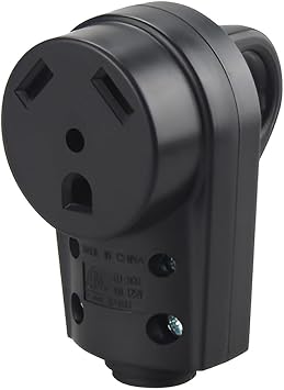 BELOMI 30 Amp 125V RV Replacement Plug with Pull Handle, Female