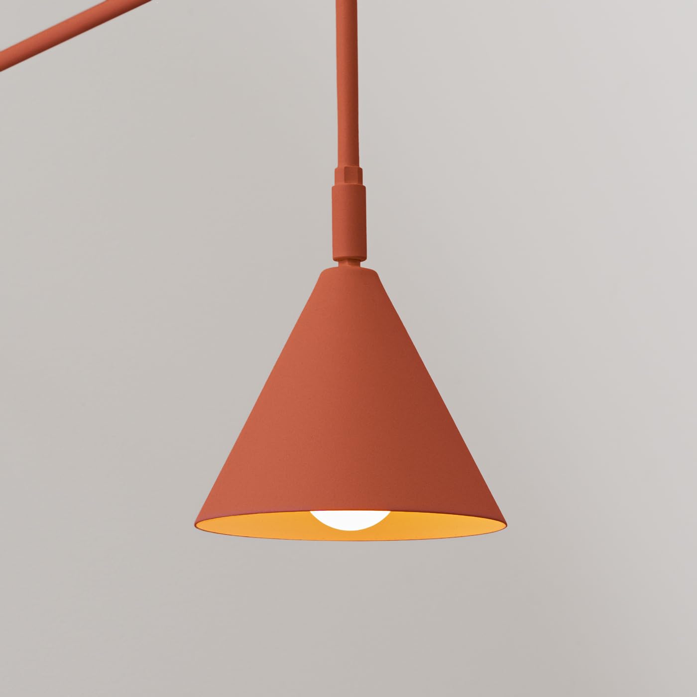 SOLLUX lighting Wandleuchte Innen - Wandlampe Stahl - 1 Flammig - LED Lampe Glühbirne - Roter Ocker Nox