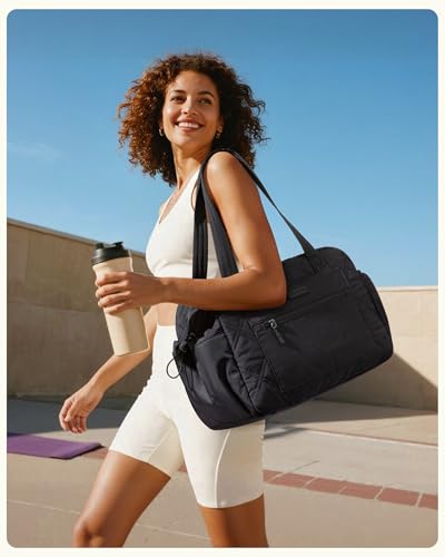 LOVEVOOK Gym Bag for Women, Lightweight Travel Duffle Bag with Wet Pocket, Personal Item Carry On Weekender Overnight Bags for Woman Gym, Yoga, Hospital, Weekend Trips2