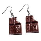 EIN Paar Schokoladenriegel Candy Kawaii Ohrringe, süße lustige seltsame Ohrringe, Lebensmittelohrring süße lustige baumeln Ohrringe Passend für Freundinnen, Ehefrauen, Schwestern und Freunde