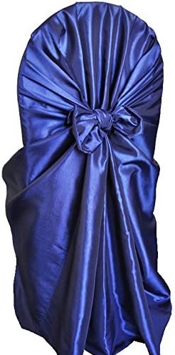 Miniatura 9 de Wedding Linens Inc. (2 piezas) Fundas de silla universales de tafetán para restaurante, boda, banquete, eventos, color champán