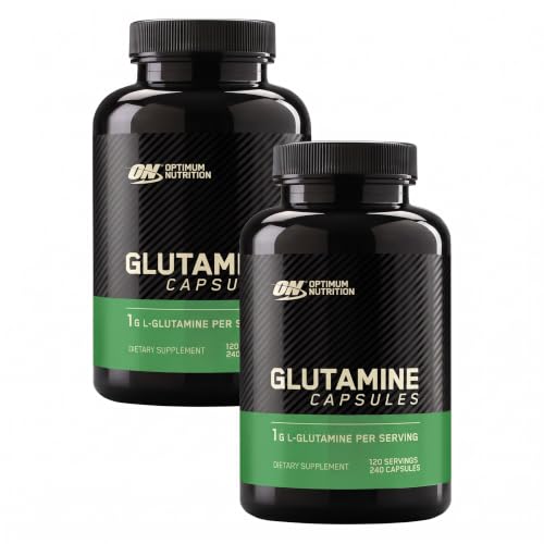 Optimum Nutrition L-Glutamine Muscle Recovery Capsules, 1000mg, 240 Count (Package May Vary) (Pack of 2) - image 1