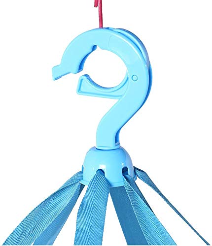 VICMAT Tragbarer 3-stöckiger Faltbarer Winddichter Netzkorb, zum Trocknen von Pullovern im Liegen, 3 Ebenen, faltbar, aus Textilnetz (blau)