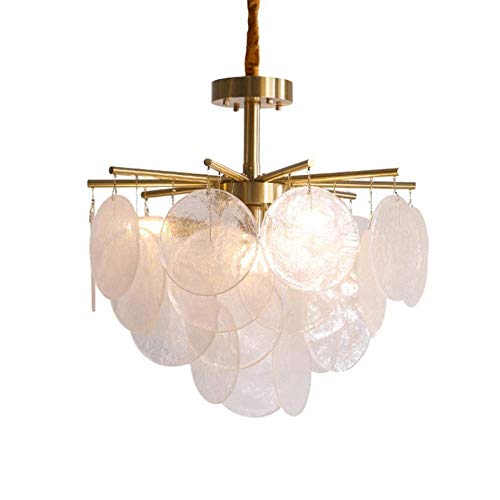 Lustre Suspendu Moderne Cristal pour Plafonnier de Salon et Salle à Manger