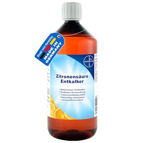HERRLAN® Acide Citrique - Détartrant - 1 Litre - Détartrant puissant pour appareils ménagers et surfaces I Qualité HERRLAN I Fabriqué en Allemagne