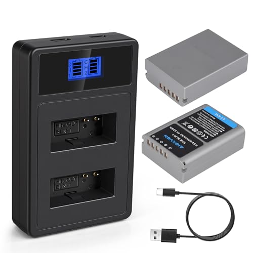 AIDXVBN 2-Pack BLN-1 Replacement Battery with Dual USB Charger for Olympus OM-D E-M1, E-M5, Pen E-P5-2280mAh High-Capacity Li-ion Battery Compatible with BLN-1, BCN-1, HLD-6 Grip