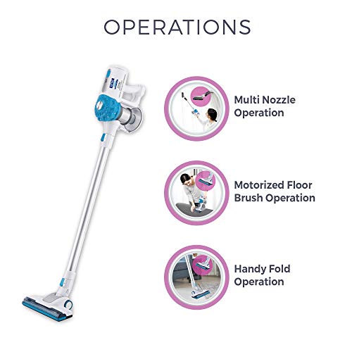 Image of KENT Zoom Vacuum Cleaner, Cordless, Hoseless, Rechargeable 130Watt Vacuum Cleaner with Cyclonic Technology, Bagless Design and Multi Nozzle Operation