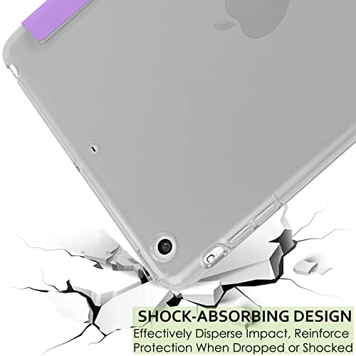 Image of DuraSafe Cases for iPad 7.9 Inch Mini 3 2 1 Generation [iPad mini 3rd 2nd 1st ] A1599 A1489 A1432 MGNV2HN /A MGYE2HN /A MGNR2HN /A MD528HN /AiPad Cover with Translucent Frosted Hard Back - Purple