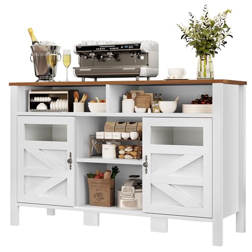 YITAHOME-Buffet-Sideboard-Cabinet-with-Storage-55-Large-Sideboard-Cabinet-with-Doors-Farmhouse-Buffet-Storage-Cabinet-for-Kitchen-Living-Room-White YITAHOME Buffet Sideboard Cabinet with Storage 55 Large Sideboard Cabinet with Doors Farmhouse Buffet Storage Cabinet for Kitchen Living Room White