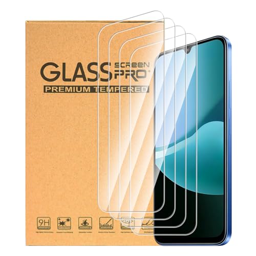 ESACMOT 4 �p�b�N �����ޗ� Redmi 15C (6.90 �C���`) �Ƃ̌݊������� ��ʕی�t�B���� - 9H�d�x HD�N���A �w��h�~ �ی�t�B����