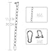 KNUOPYT Heavy Duty Stainless Steel Chain,Metal Chain 550LB Capacity for Hanging Shooting Targets Punching Bags,Hammocks,Swings or Other Heavy Objects,Including 2 Chain,2 D-Shackle,2 Carabiners(5MM)