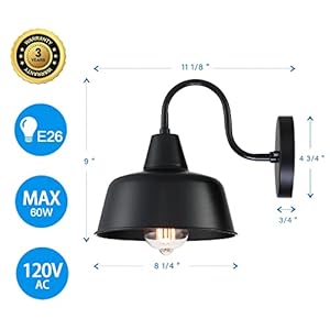 Indoor Outdoor Wall Lights, 2 Pack Modern Farmhouse Gooseneck Barn Light, Exterior Lighting Fixture Outside Wall Sconce for Porch, Entryways, Patio,Garage Indoor Outdoor Wall Lights 2 Pack Modern Farmhouse Gooseneck Barn Light Exterior Lighting Fixture Outside Wall Sconce for Porch Entryways PatioGarage