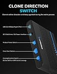 SABRENT M.2 SSD Pièce jointe, NVMe et SATA 2.5" 3.5" disque dur, SSD HDD M2 Convertisseur, avec Clonage hors ligne, USB 3.2 Type C, 2242, 2260, et 2280 Dock + Alimentation électrique, USB C + A Câbles inclus (DS-UCMH)