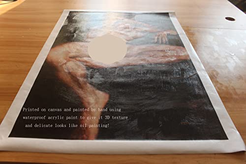 Dongyeeart Male Nude Painting Series #03 Art Prints+Hand Paint Lying Men At Home Canvas Transfer Giclee Prints Wall Art Decor (24"X36"-Frameless) #TOP1