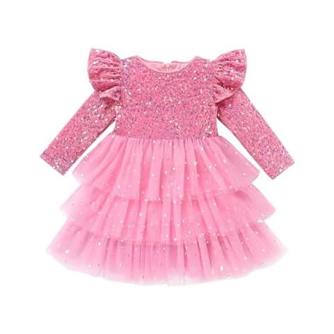Odizli Baby Girls Velvet Glitter Dress Cover