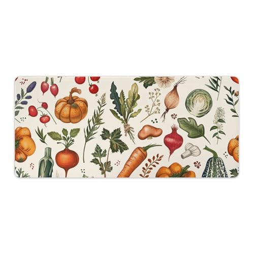 Tapis de souris de jeu pour bureau motif herbes et légumes