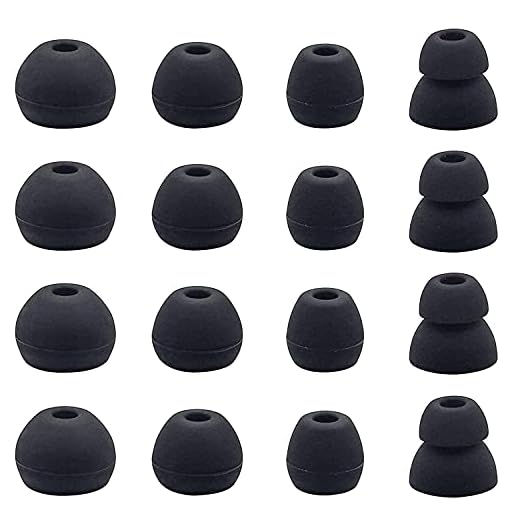 BLLQ Ear Tips Compatible with Beats Flex, Replacement Ear Buds Ear Cap Ear Plug Eartips for Beat s Flex Wireless Earbuds, 8 Pairs, Black