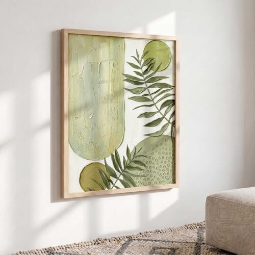 Image of kotart Aesthetic Boho Floral Art Home Decoration Painting | Floral Paintings With Frame For Living Room Bed Room Hotel Wall Decor Digital Reprint (25x37 inch)