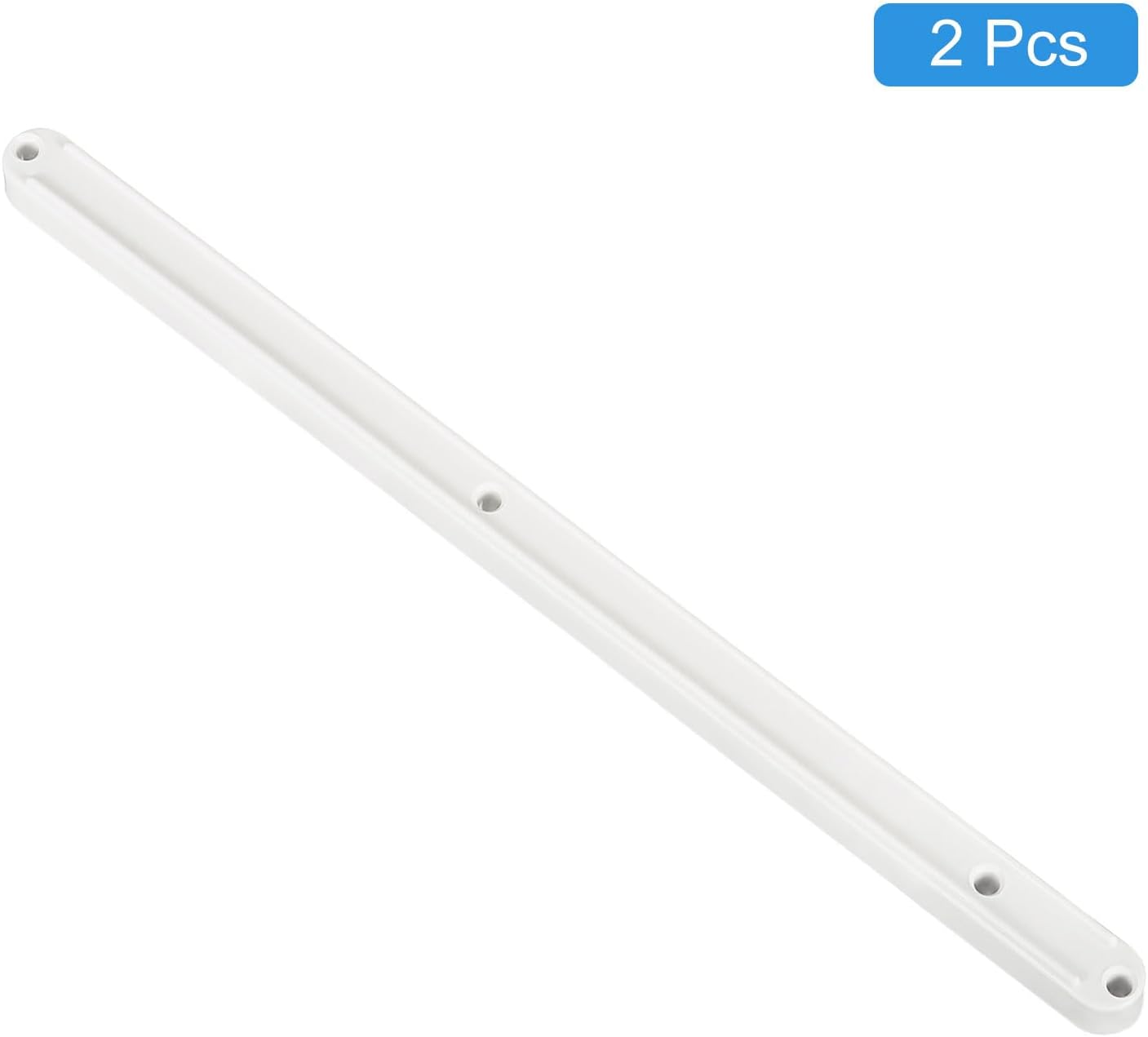 Drawer Slides, 2Pcs 300mm - Plastic Drawer Rails, Side Mounted Grooved Guide Rails for Cabinet Drawers Bedside Tables Wardrobe Dressers (White)