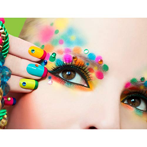 image for WILLBOND 1000 Pieces Flat Back Artificial Gems Flatback Rhinestones Ro