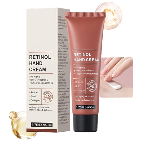 Retinol Hand Cream - Firming Anti-Aging Hand Lotion - Retinol Moisturizer Cream for Dry Cracked Hands - Relief Intense Moisture Hand Cream Balm for Women Men,Hand Care & Protects Skin