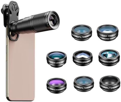 Objetivo para movil Universal 10 en 1,Lentes Macro, 22x Telephoto...