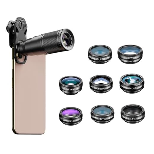 SagTuol Obbiettivi Smartphone 10 in 1, Fisheye 198°, Teleobiettivo 22x, Grandangolo 0,63x, Obiettivo macro 15x, Macro lens,con la maggior parte degli smartphone