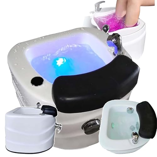 WHRAOY Bañera De Hidromasaje Portátil para Pies (con Masaje), Bañera De Hidromasaje Profunda para Pies, Drenaje Automático + Ajuste De Agua Fría Y Caliente, para SPA De Pies En El Hogar,A