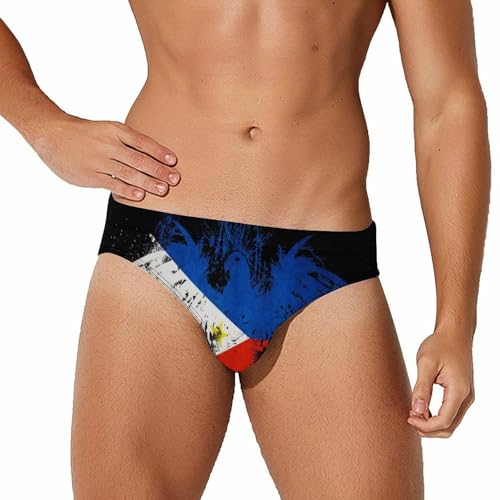 Philippines Eagle Flag Mens Swim Briefs Bikini Sexy Low Rise Trunks Swimsuit Bathing Suit Beach