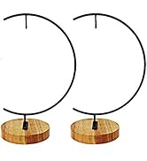 Présentoir Suspendu Pour Boules De Verre Et Plantes - Lot De 2, Fer Argenté, 10.5x23 Cm, Décoration Maison/Jardin