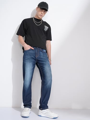 Image of Highlander Men's Straight Fit Jeans | Stretchable | Everyday Comfort & Style| Jeans for Man