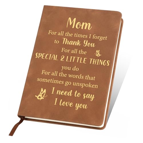 Mom Gifts,Mothers Day Mothers Christmas Valentines Day Valentines Easter Unique Birthday Gifts for Mom Gift Ideas from Daughter Son Mother Presents for Elderly Moms,Leather Journal Notebooks