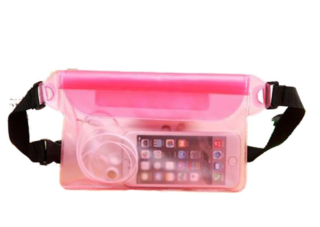 Desi Rang Waterproof Big Pouch Bag Cover for rain Swimming Water All Size Mobile Phone, Small Camera, Wallets, ID Card with Waist Strap for All Waist Size, Color : Pink-picture-16